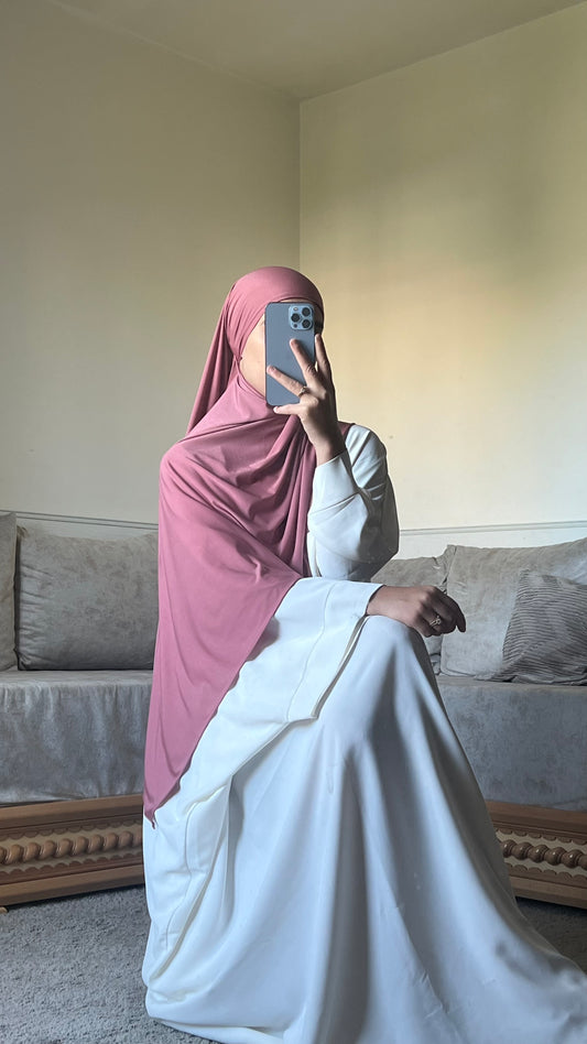 Voile jersey premium vieux rose