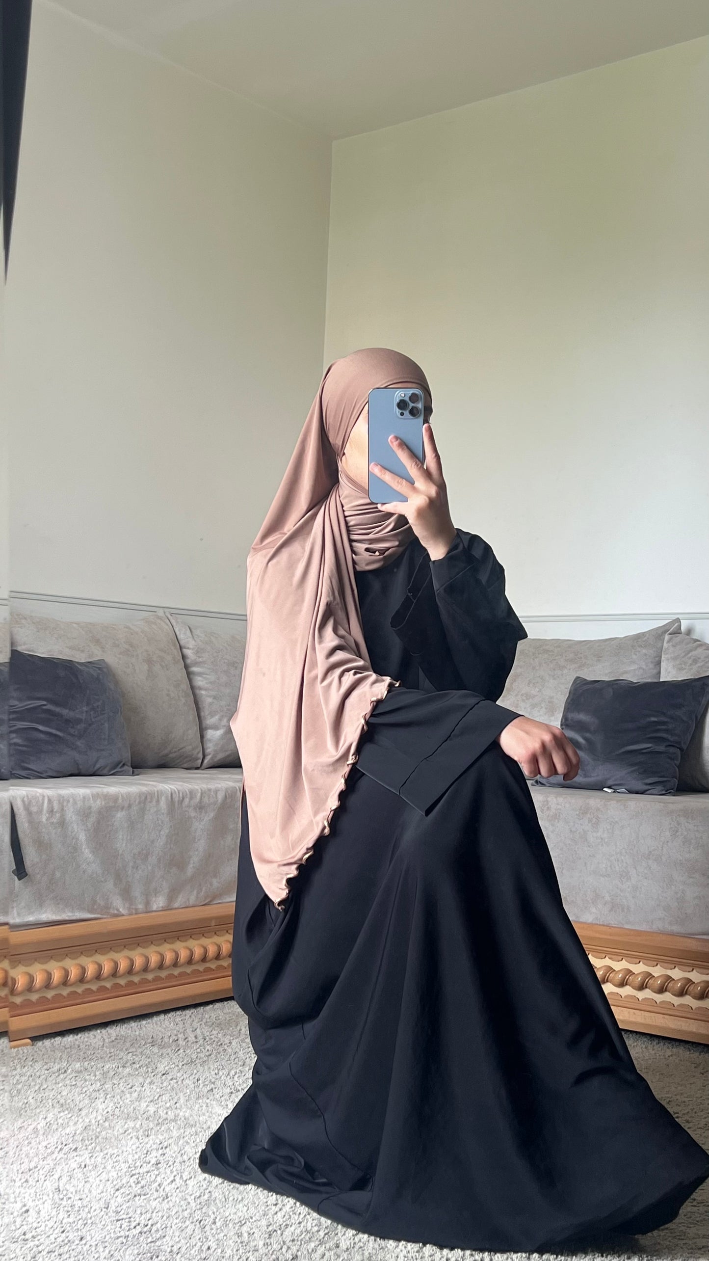 Voile jersey premium frisé cappuccino