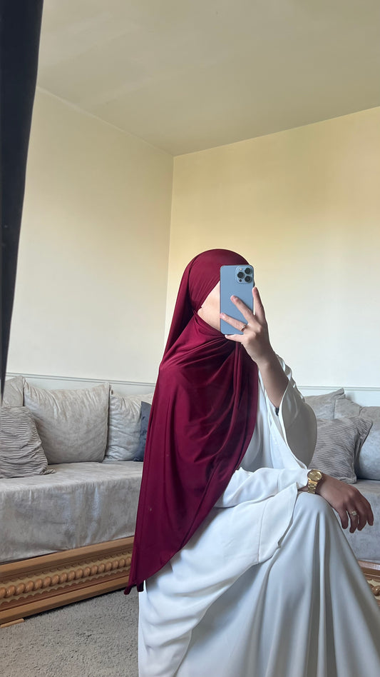 Voile jersey premium bordeaux