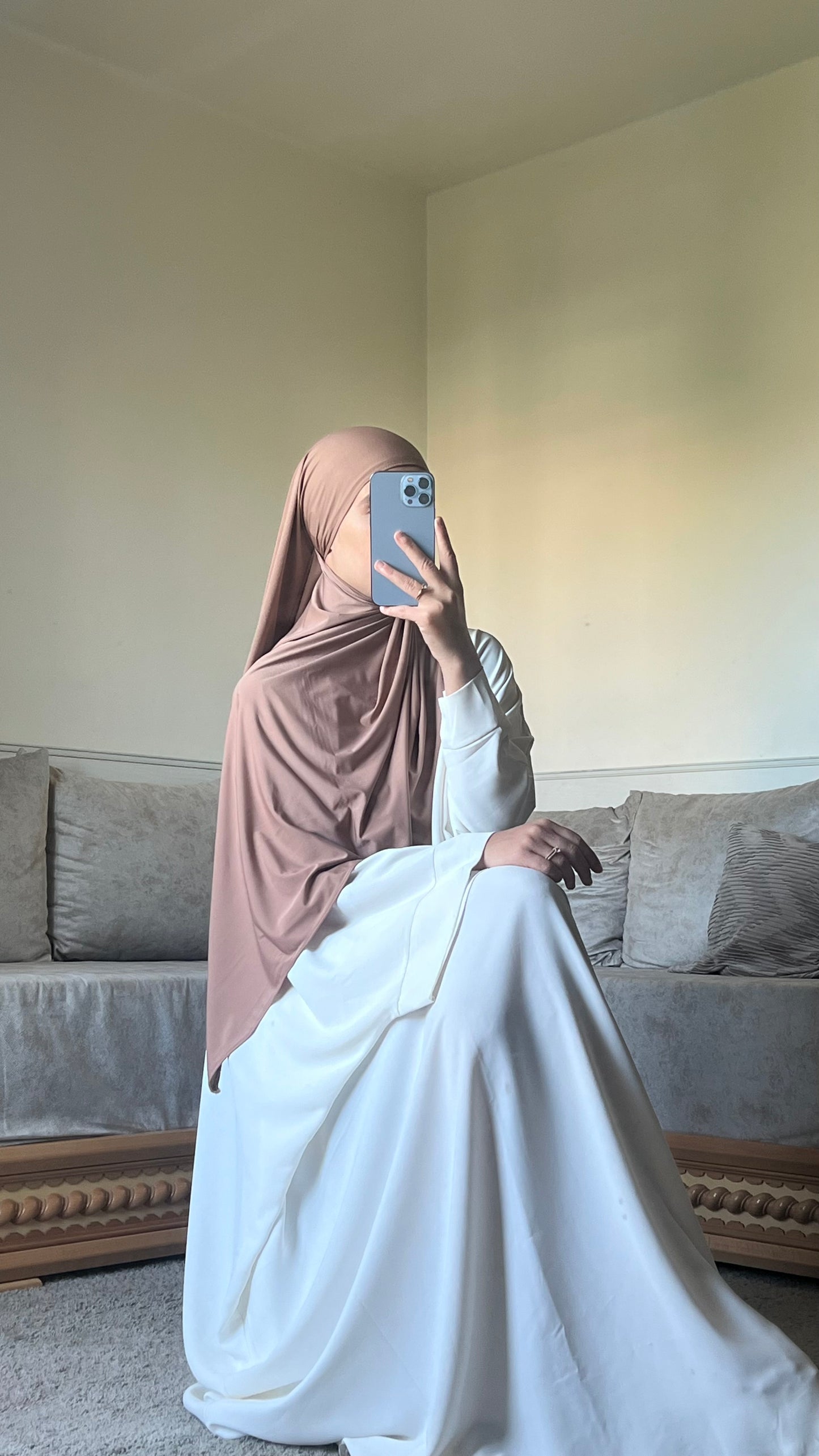 Voile jersey premium sable clair