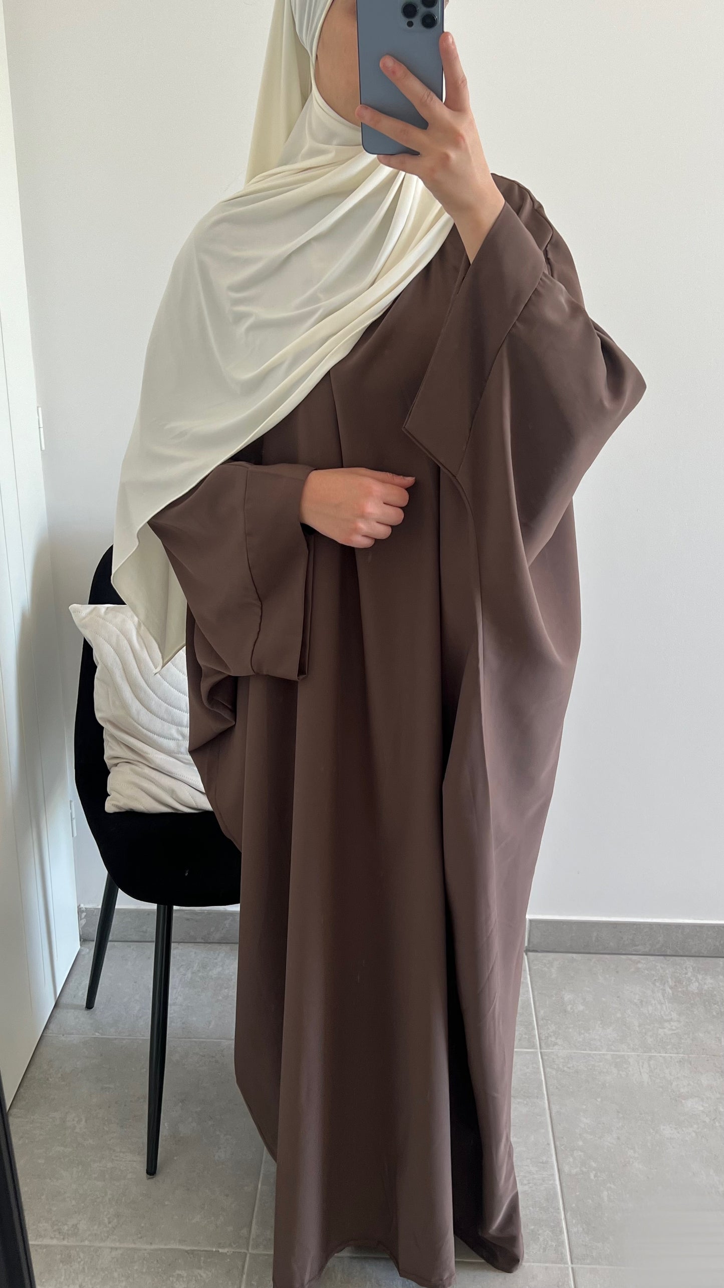 Abaya saoudienne taupe foncé