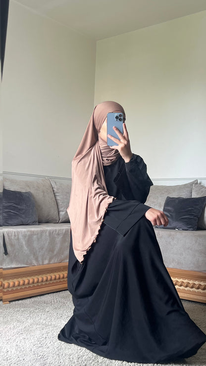 Voile jersey premium frisé cappuccino