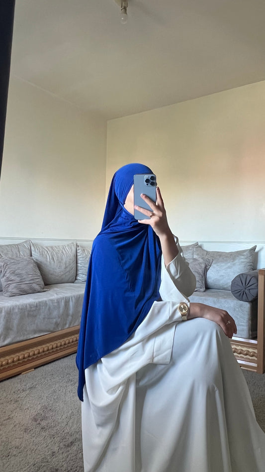 Voile jersey premium bleu électrique