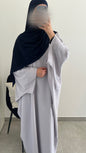 Abaya saoudienne gris clair