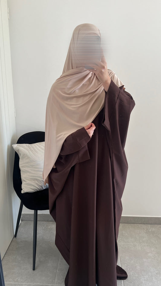 Abaya saoudienne marron