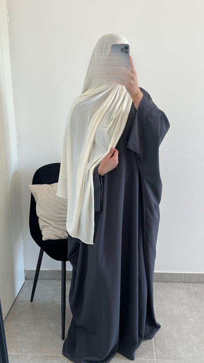 Abaya saoudienne gris foncé