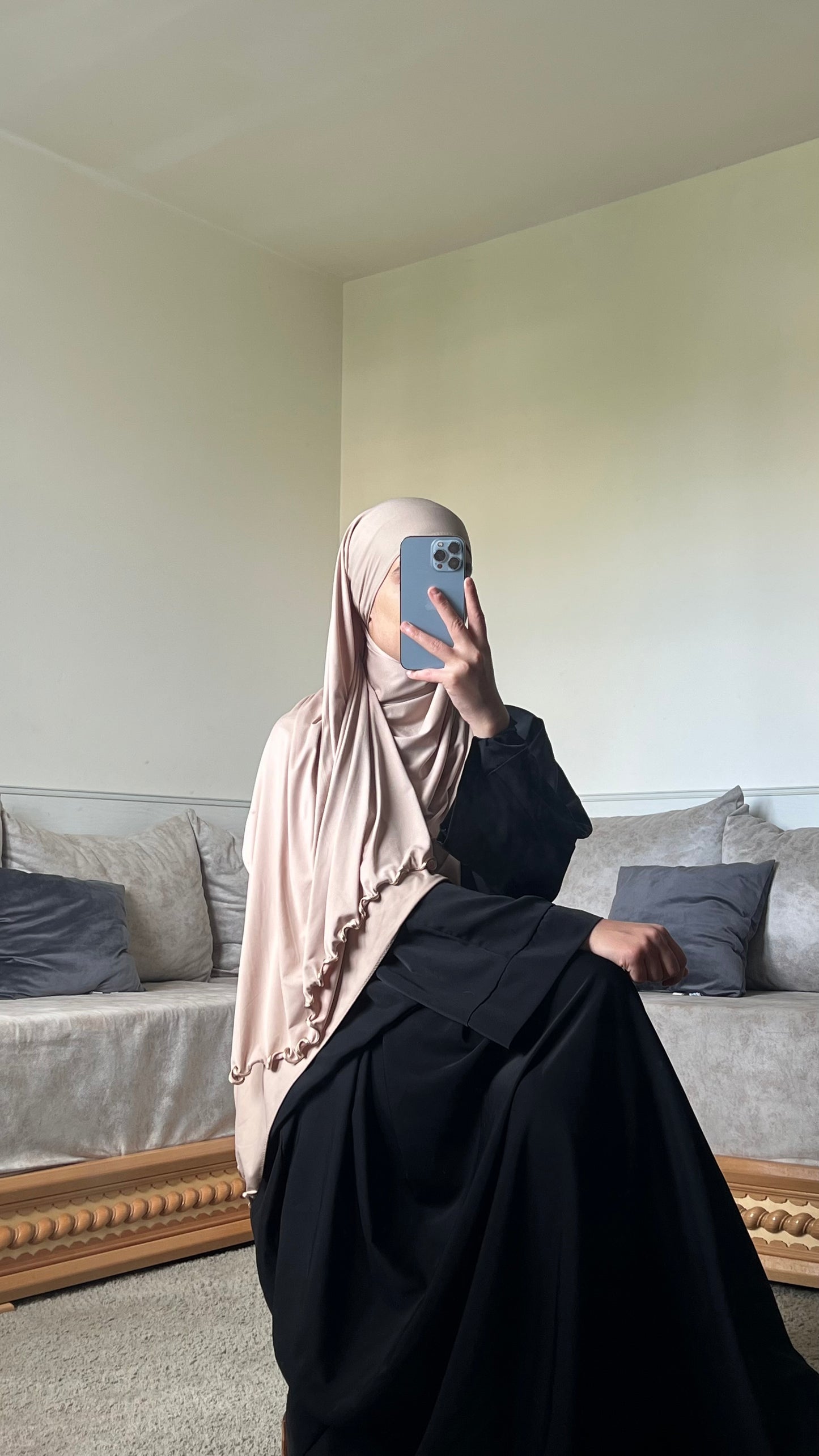 Voile jersey premium frisé crème