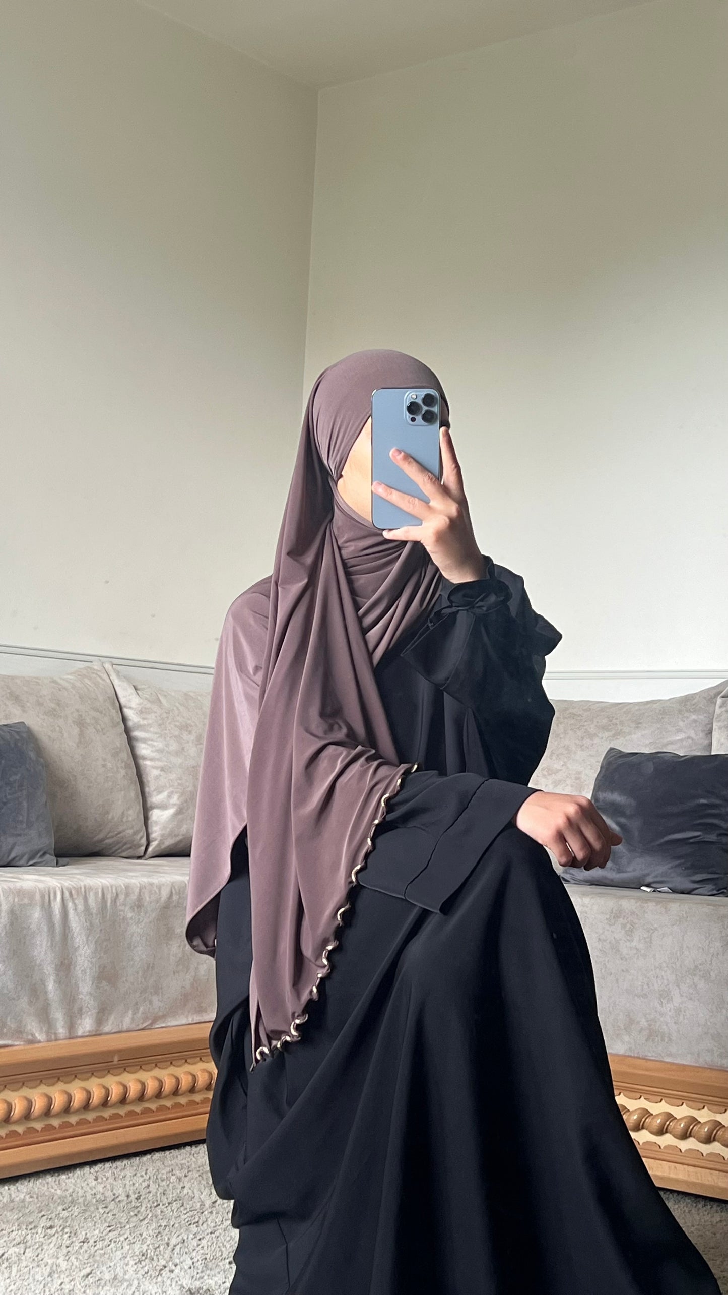 Voile jersey premium frisé mauve