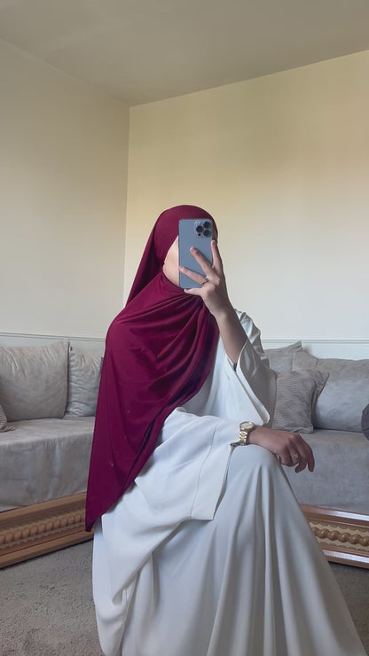 Voile jersey premium bordeaux