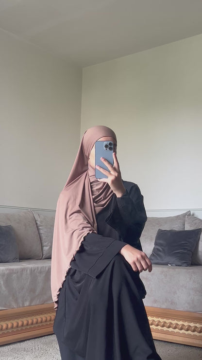 Voile jersey premium frisé cappuccino