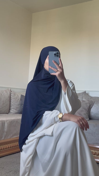 Voile jersey premium bleu nuit