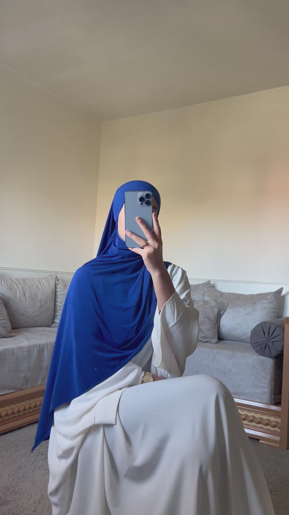 Voile jersey premium bleu électrique