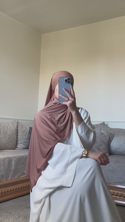 Voile jersey premium sable foncé